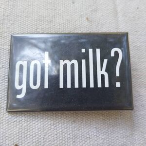 got milk? rectangular black lapel pin 367